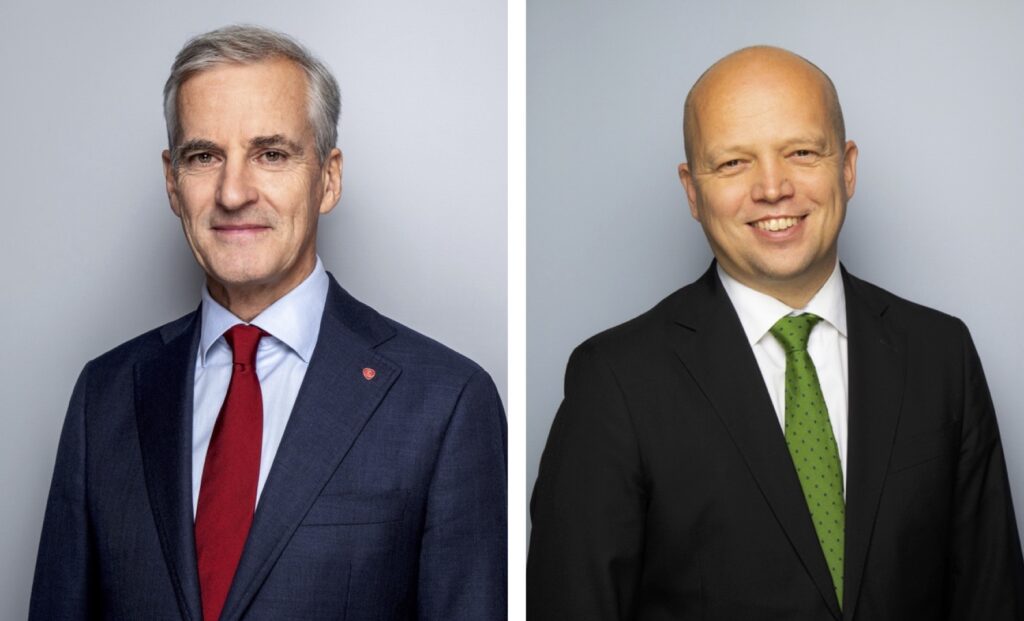 Skilsmisse mellom Arbeiderpartiet og Senterpartiet i regjering. Foto: NTB / Statsministerens kontor.