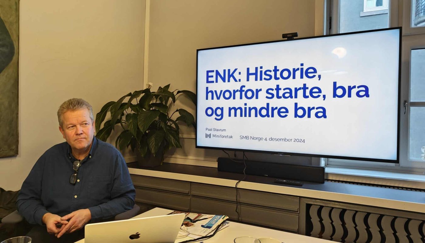 Paal Stavrum, Miniforetak.no, foredragsholder, og ny leder av Forum for enkeltpersonforetak.